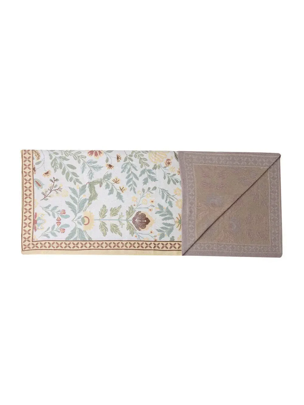 Myra Wildflower Haven Cotton Throw in Garden Ivory